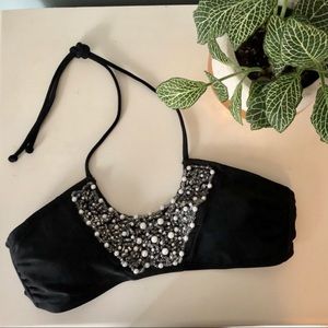 Xhilaration Pearl Beaded Swimsuit Top